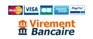 Paiement en ligne sécurisé, CB, VISA, Mastercard, Amex, PayPal et Virement